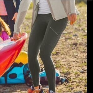 Athleta High Rise Metro Drifter Tight Leggings Peat Moss Green S